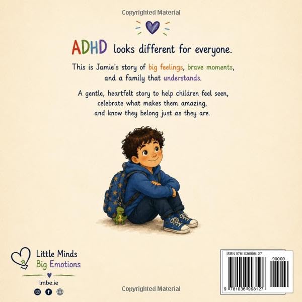 Back cover of ADHD Lives Here by Amanda O'Sullivan